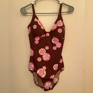 Jantzen Women's Classics Floral One Piece Swimsuit - Size 8